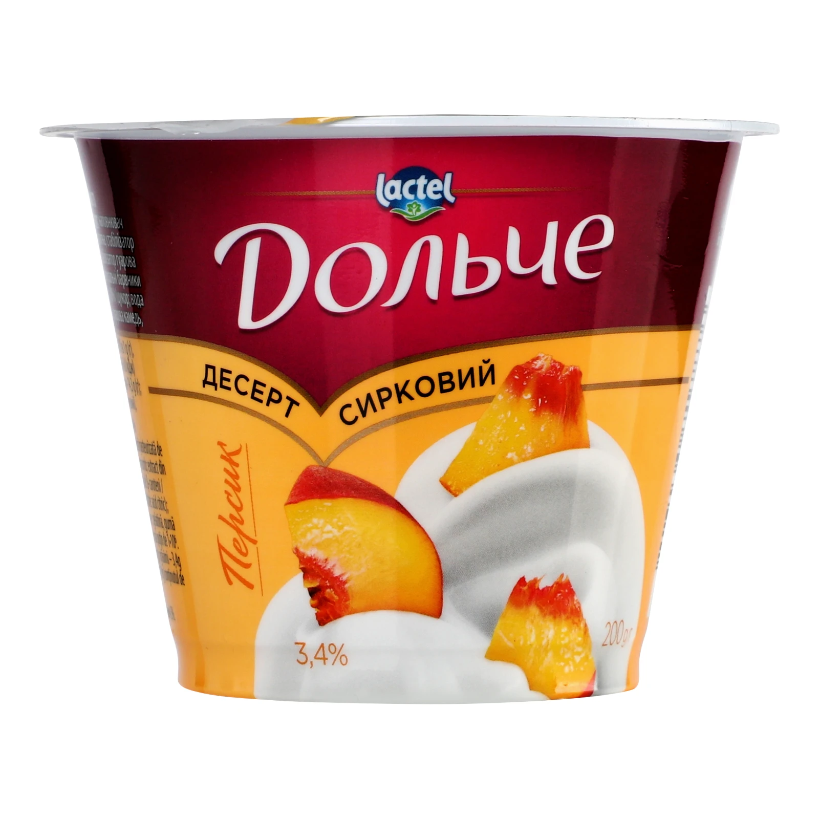 Десерт Дольче сирковий Персик 3.4% 200г Фото №:1