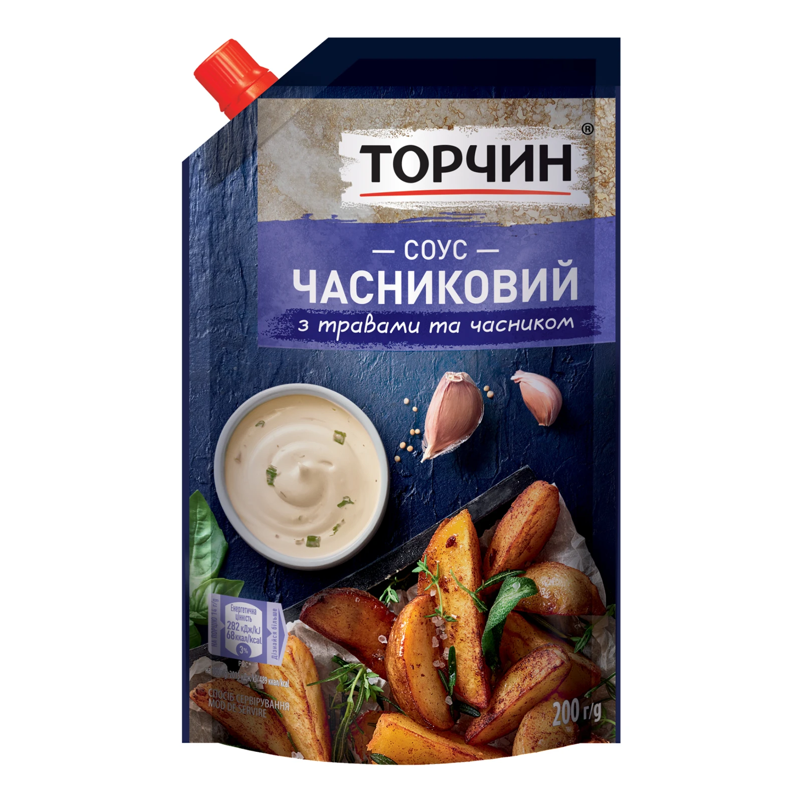 Соус Торчин Часниковий з травами та часником 200г Фото навігації №:1