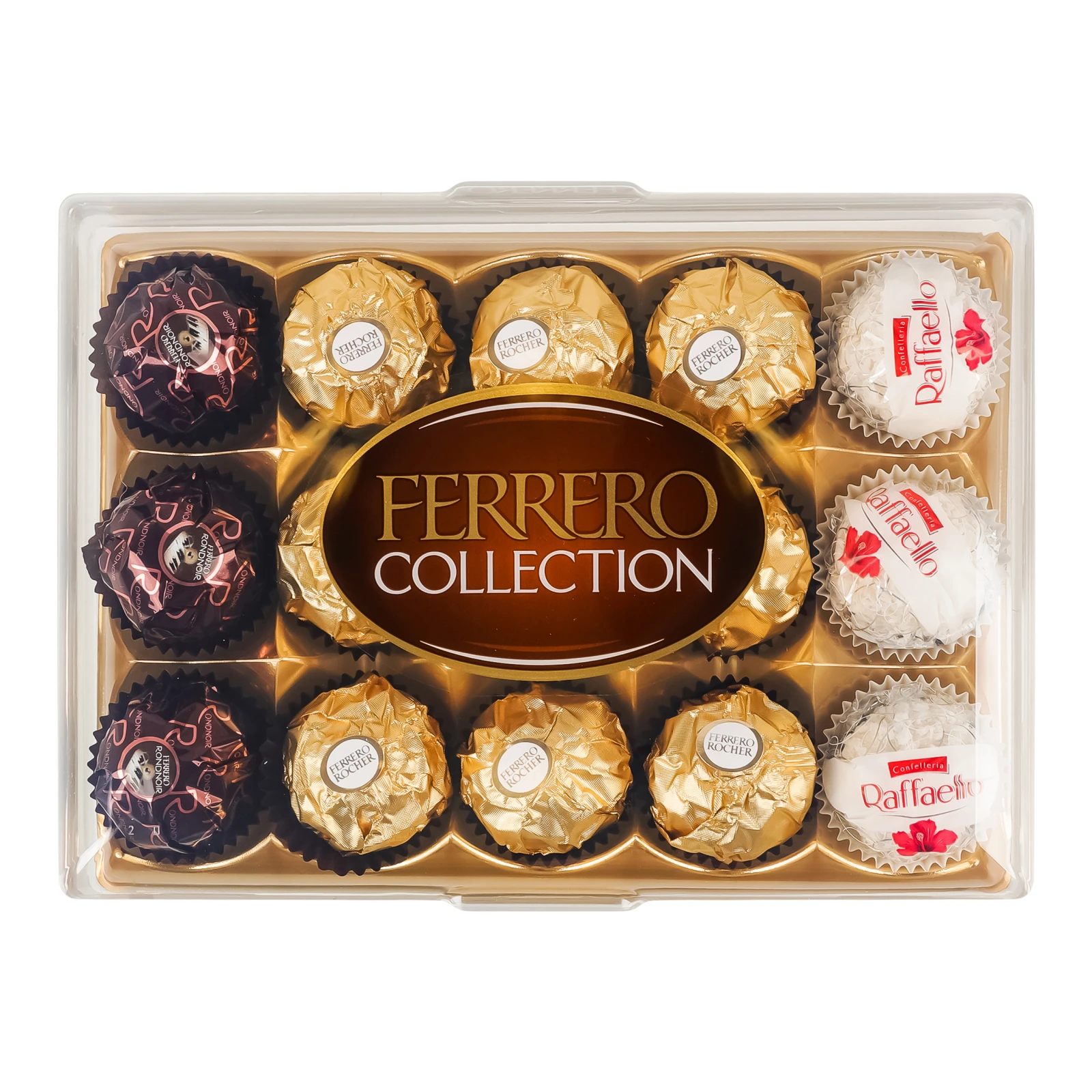 Цукерки Ferrero Collection Rocher+Rondnoir+Raffaello 172г