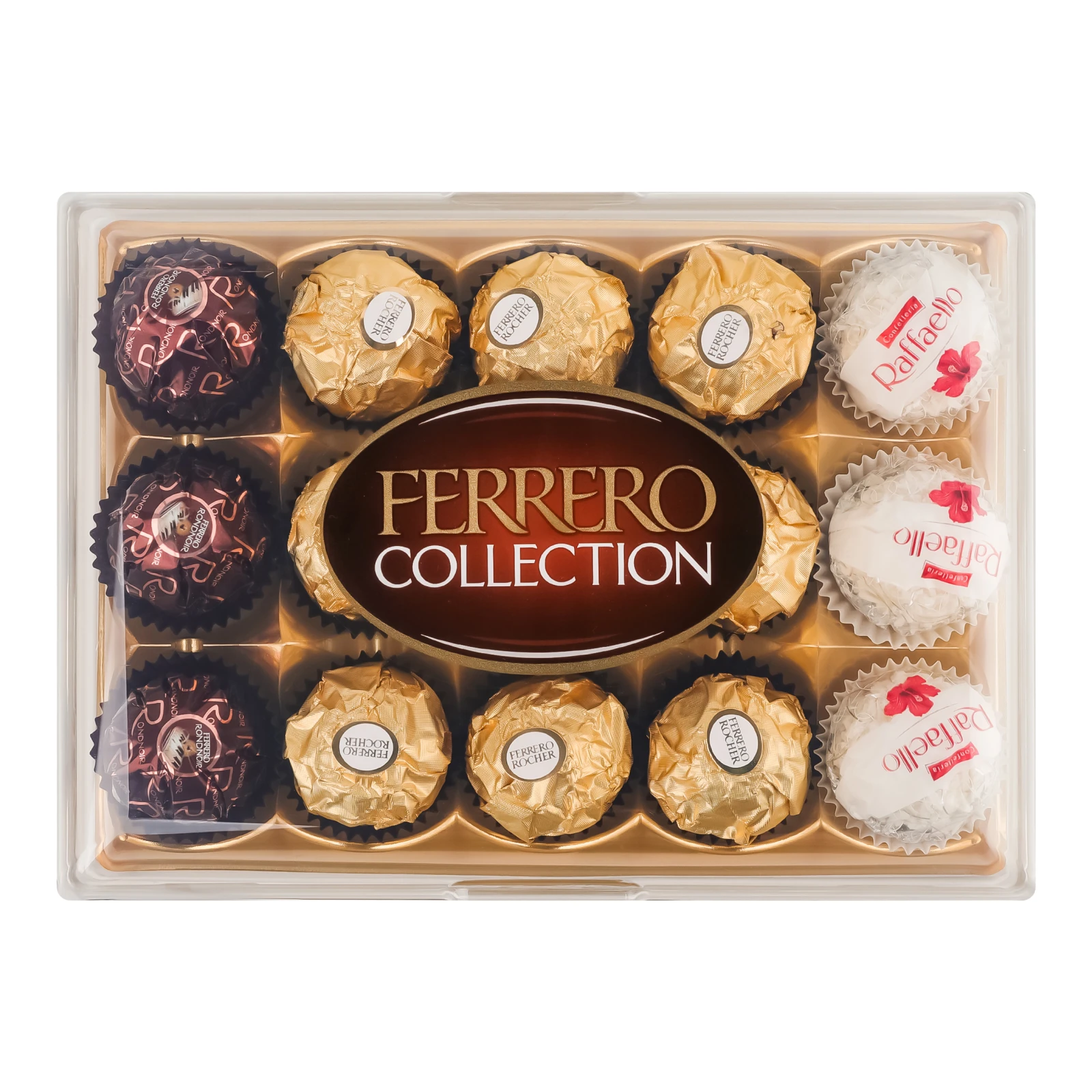 Набір цукерок Ferrero Collection Rocher Rondnoir Raffaello 172г Фото навігації №:1