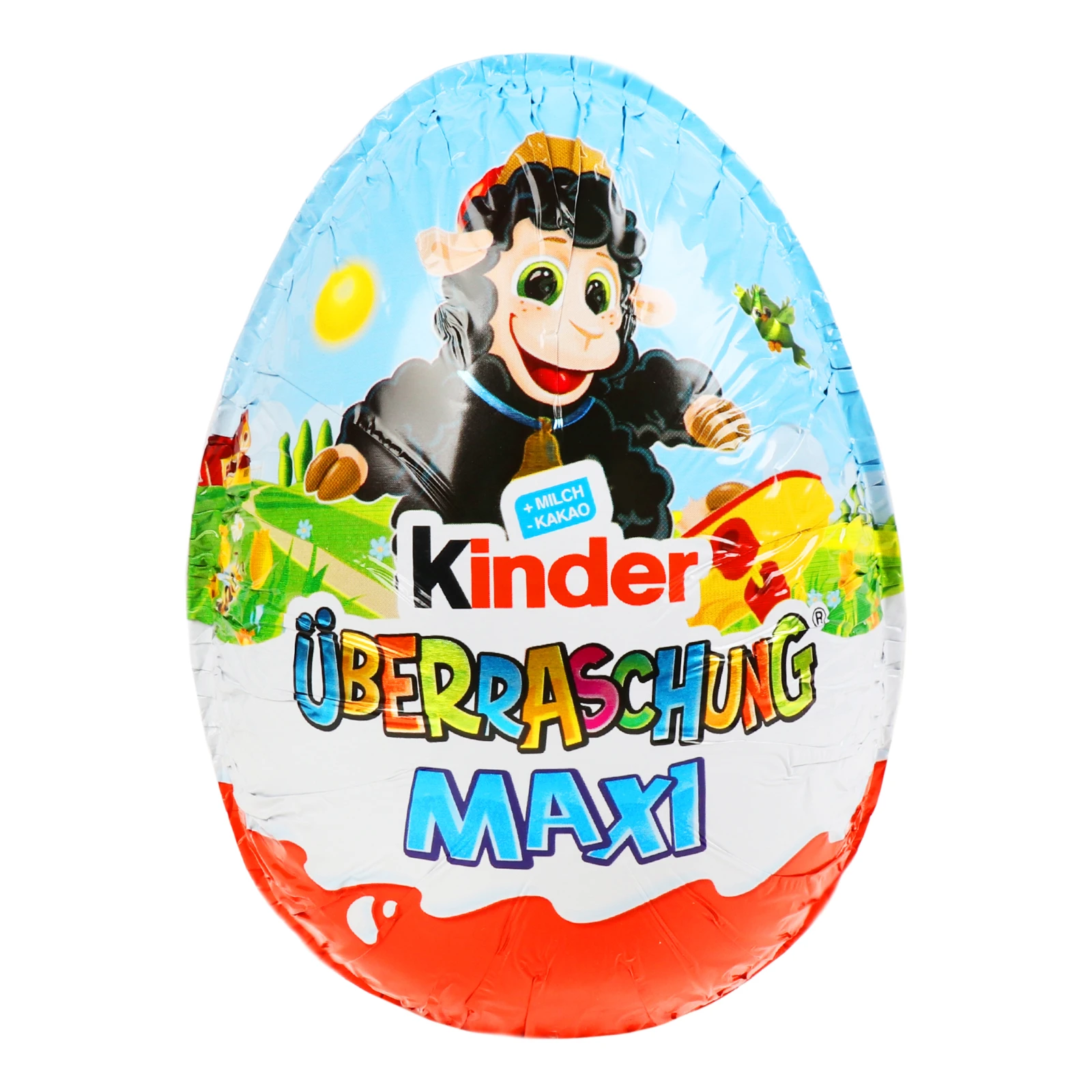 Яйце шоколадне Kinder Surprise Maxi з молочного шоколаду з молочним внутрішнім шаром та іграшкою 100г