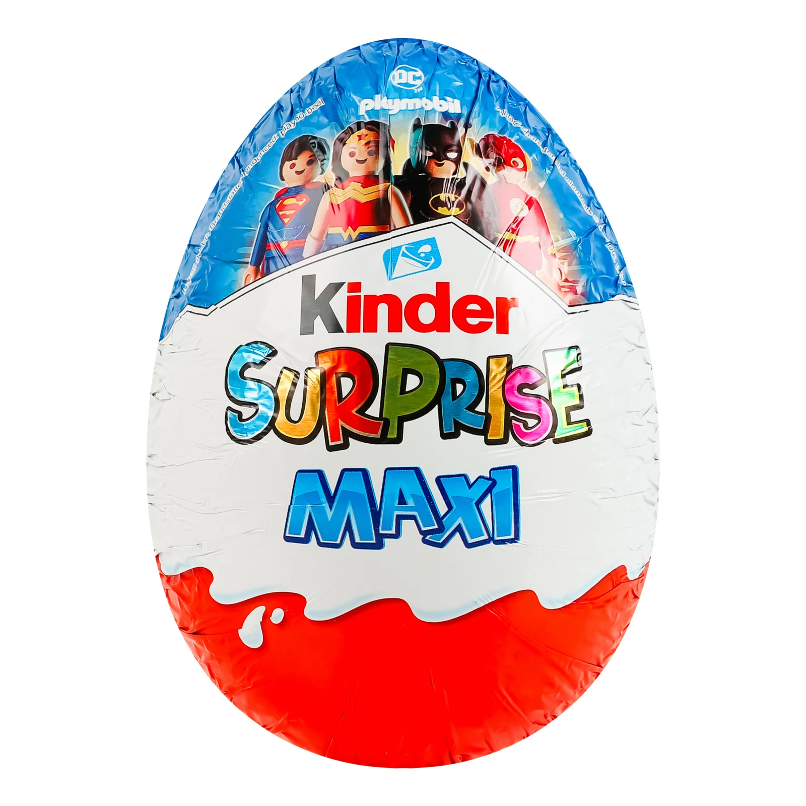 Яйце шоколадне Kinder Surprise Maxi з молочного шоколаду з молочним внутрішнім шаром та іграшкою 100г Фото №:1