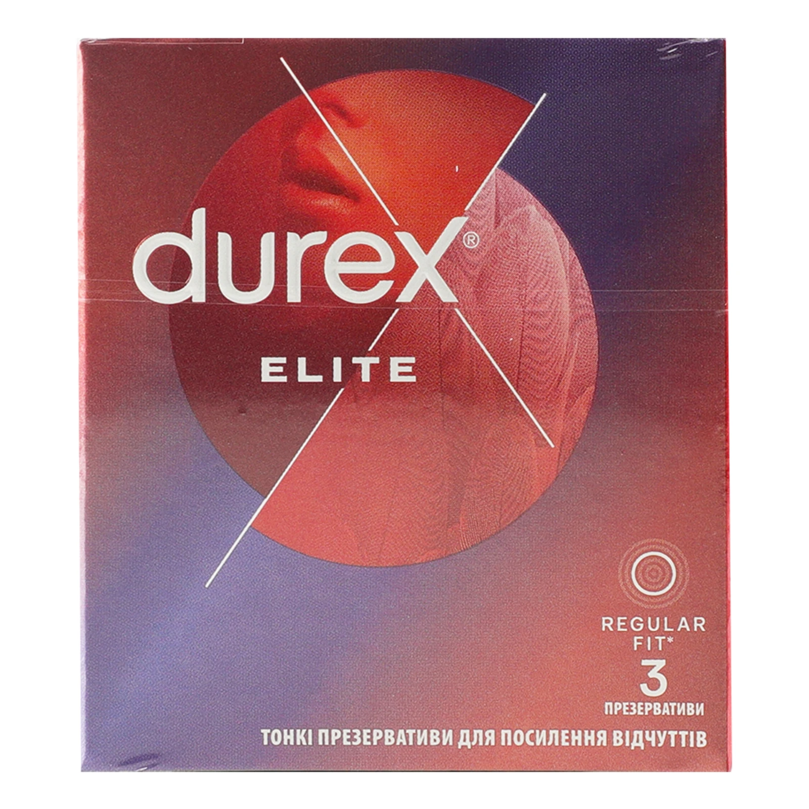 Презервативи Durex Elite латексні з силіконовою змазкою 3шт/уп Фото №:1