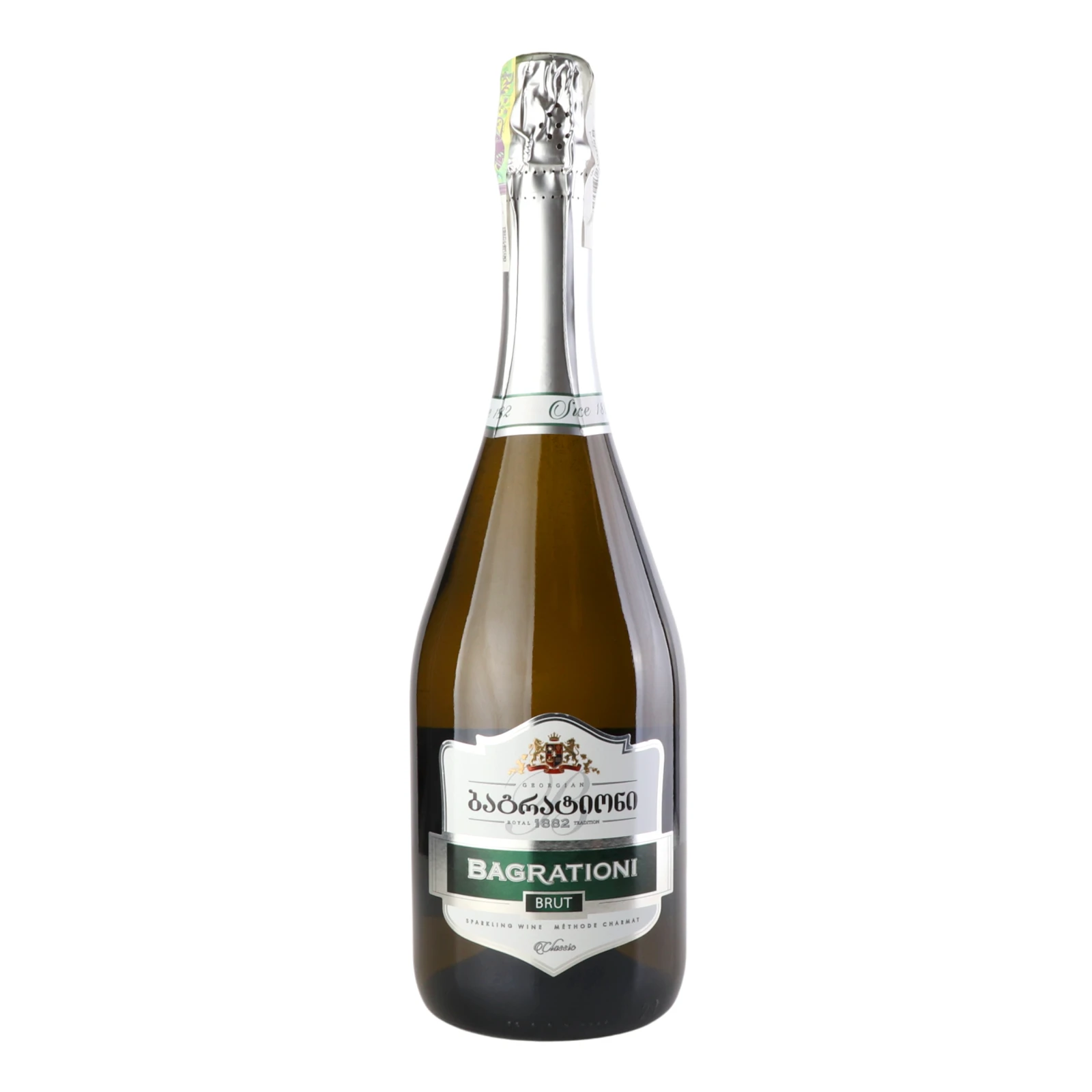 Вино ігристе Bagrationi Classic виноградне біле брют 12% 0.75л