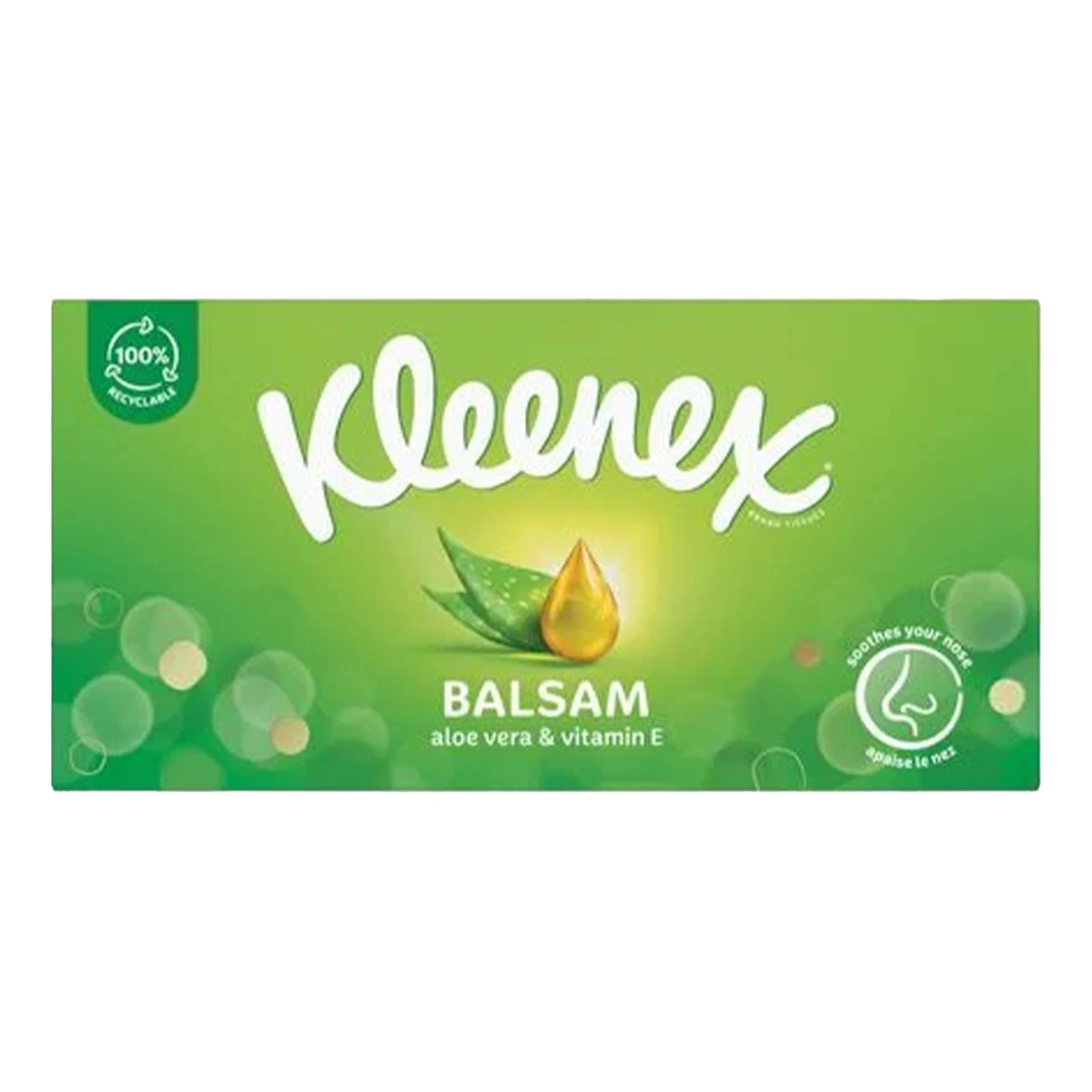 Серветки Kleenex Balsam паперові 3-х шарові 20*20см 64шт Фото навігації №:1