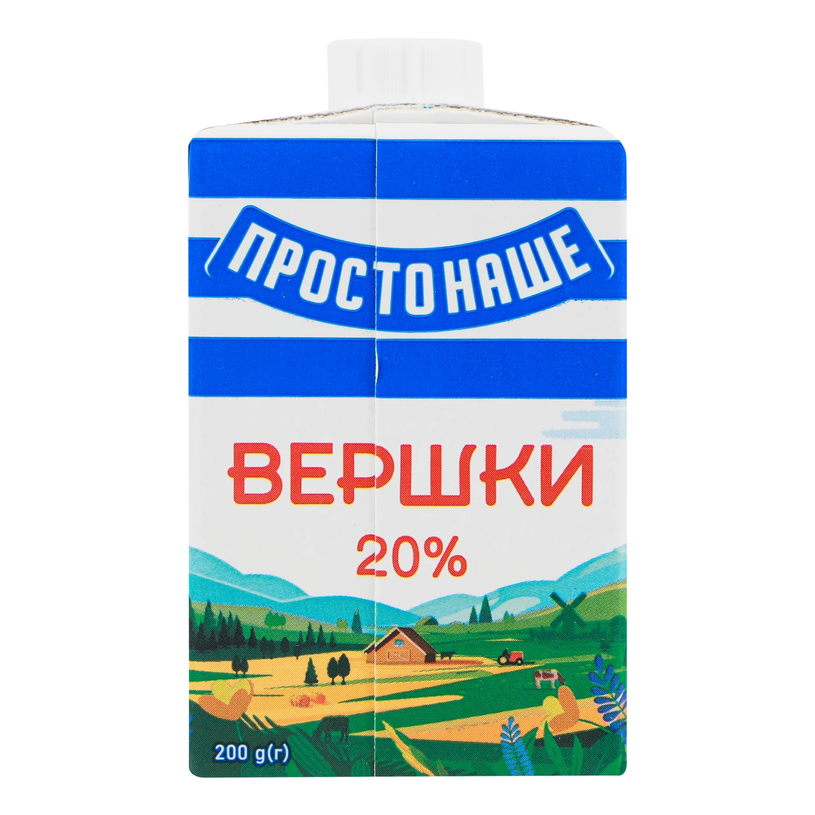Вершки Простонаше стерилізовані 20% 200г Фото №:2