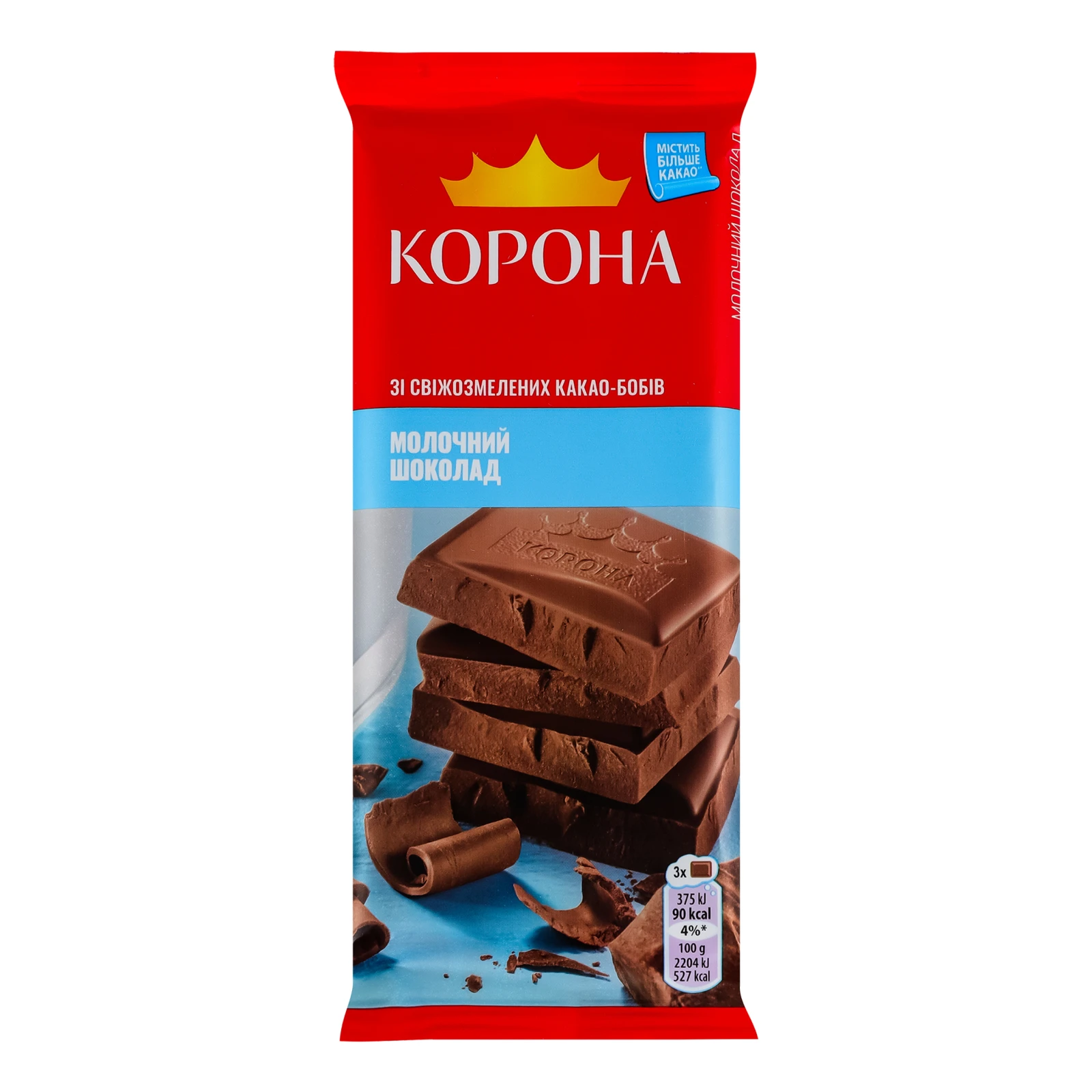 Шоколад Корона молочний 85г Фото №:1