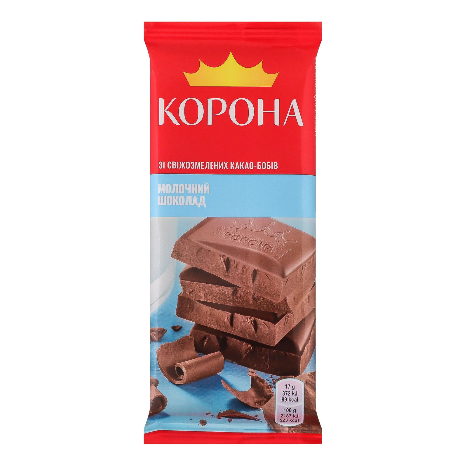 Шоколад Корона молочний 85г Фото №:1