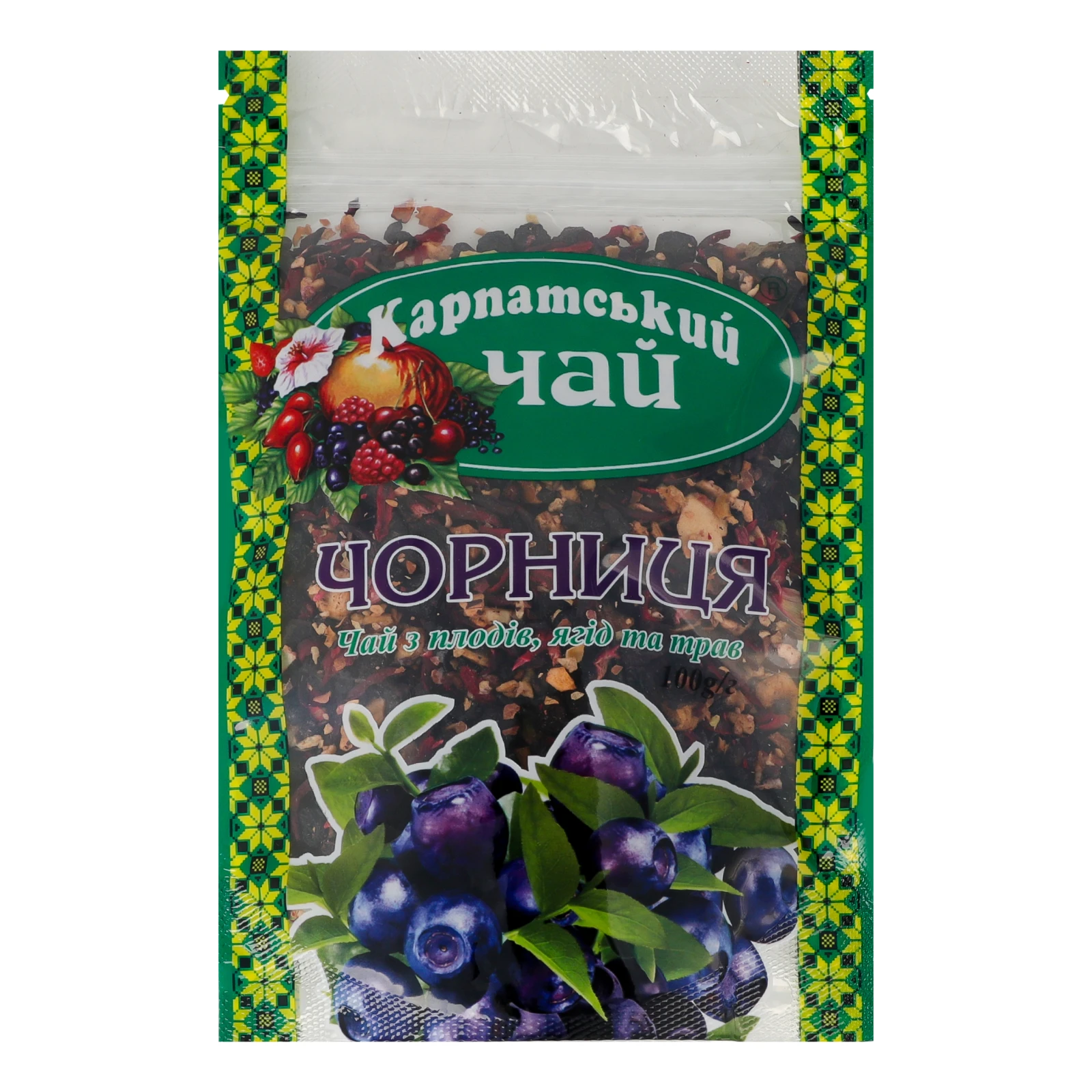 Чай Карпатський чай з плодів ягід та трав Чорниця 100г Фото №:1