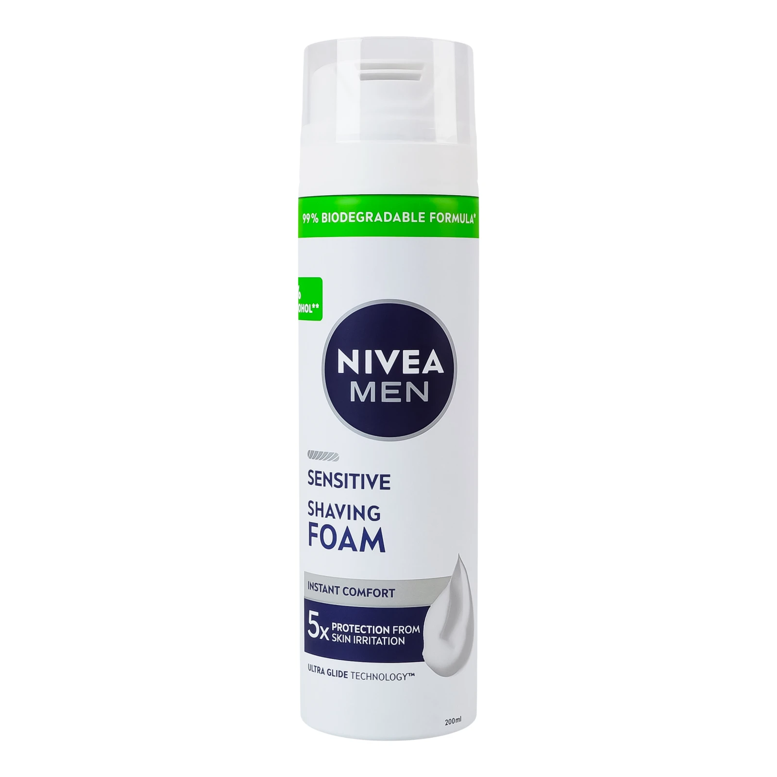 Піна для гоління Nivea Men для чутливої шкіри 200мл Фото навігації №:1