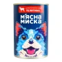 Корм консервований М'ясна Миска Шматочки в соусі Телятина повнораціонний для дорослих собак 415г Фото навігації №:1