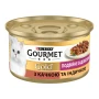 Корм консервований Gourmet Gold Подвійне задоволення З качкою та індичкою для дорослих котів повнораціонний 85г Фото навігації №:1